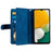 Anti-Fall Phone Case for Samsung Galaxy S23+ Shockproof Leather Cover Multi Card Slot Phone Shell with Zipper Wallet / Strap - Blue - 3