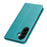 For Samsung Galaxy A57 5G Case PU Leather Calf Textured Magnetic Closing Smart Phone Cover - Sky Blue - 5