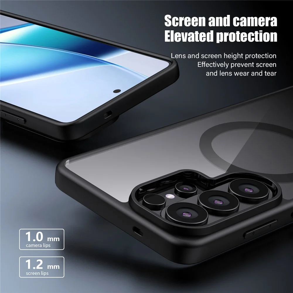 For Samsung Galaxy S26 Ultra Magnetic Case Hard PC + Soft TPU Shockproof Phone Cover - Black - 5