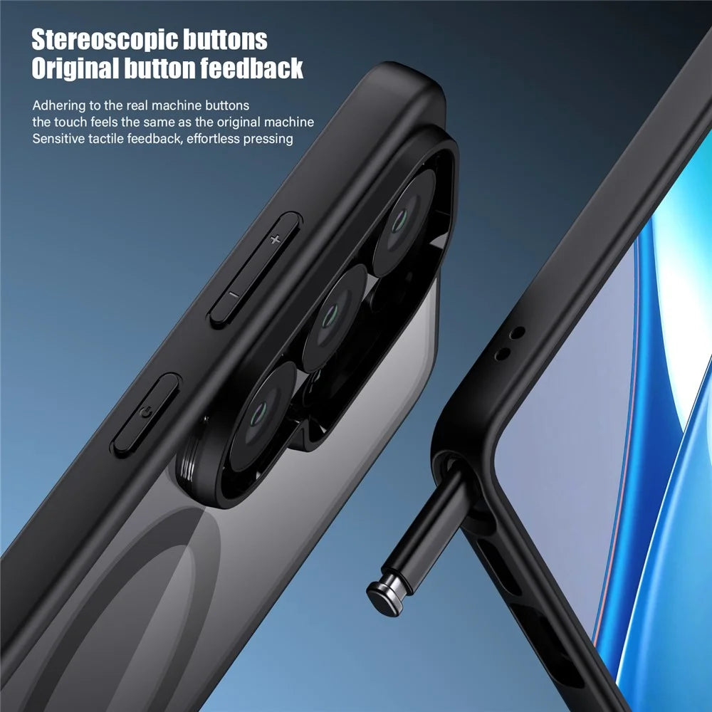 For Samsung Galaxy S26 Ultra Magnetic Case Hard PC + Soft TPU Shockproof Phone Cover - Black - 6
