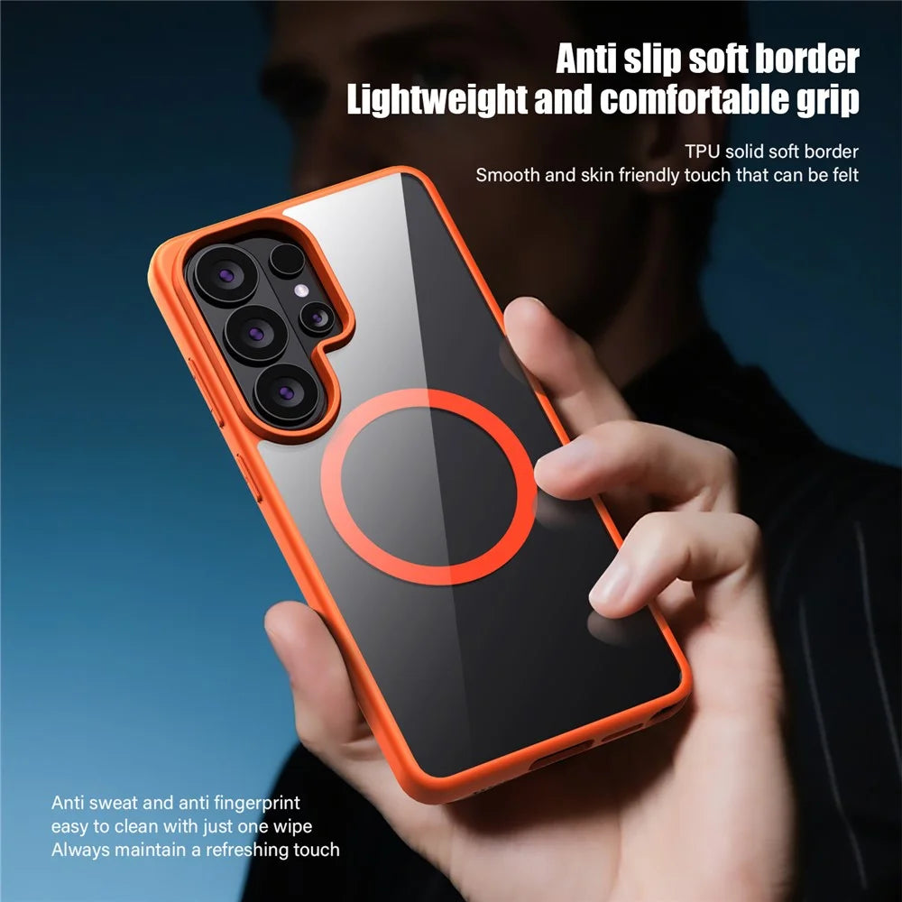For Samsung Galaxy S26 Ultra Magnetic Case Hard PC + Soft TPU Shockproof Phone Cover - Black - 7