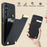 For Samsung Galaxy S26 Case TPU + PU Leather Hardware Decor Phone Cover with Card Holder - Black - 5