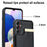 For Samsung Galaxy S26 Case TPU + PU Leather Hardware Decor Phone Cover with Card Holder - Black - 6