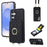 For Samsung Galaxy S26+ Case Vertical Flip PU Leather TPU PC Phone Cover with Ring Holder and Shoulder Strap - Black - 1