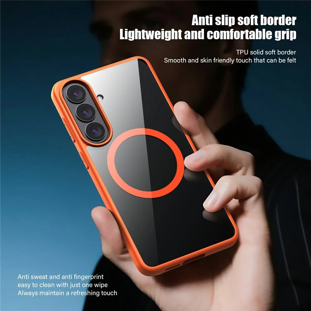For Samsung Galaxy S26 Magnetic Case Hard PC + Soft TPU Shockproof Phone Cover - Black - 3