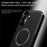 For Samsung Galaxy A37 5G Case PU TPU PC Phone Back Cover with Metal Lens Frame - Black - 6