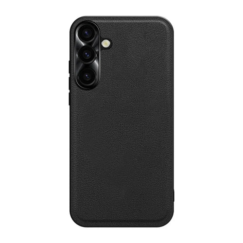For Samsung Galaxy S26+ Case PU + TPU + PC Phone Back Cover with Metal Lens Frame - Black - 1