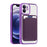 For iPhone 12 Case Compatible with MagSafe TPU + PC Mobile Cover with Card Bag - Purple - 1