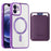 For iPhone 12 Case Compatible with MagSafe TPU + PC Mobile Cover with Card Bag - Purple - 2