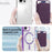 For iPhone 12 Case Compatible with MagSafe TPU + PC Mobile Cover with Card Bag - Purple - 7