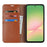 For Samsung Galaxy A57 5G Case Crazy Horse Texture Split Leather Wallet Phone Cover - Light Brown - 2