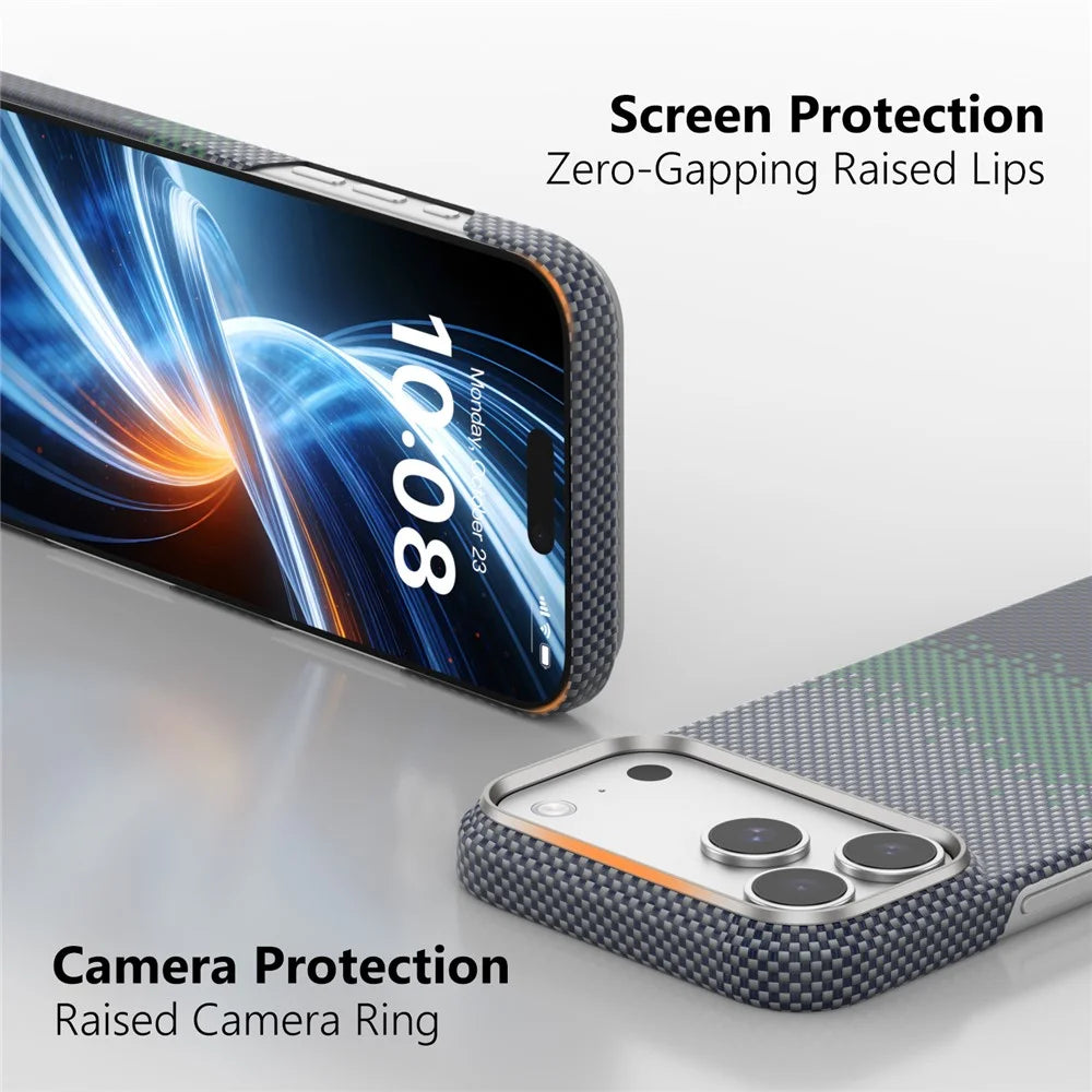 SOOPII For iPhone 17 Pro Case Compatible with MagSafe Ultra Thin Aramid Fiber Phone Cover - Gradient Color - 3