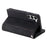 For Samsung  Galaxy S23 Zipper Wallet Phone Case Leather Folio Flip Cover Multi Card Slot Phone Shell with Strap - Black - 5