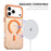 ENKAY HAT PRINCE For iPhone 17 Pro Magnetic Case PC Clear Phone Cover with 9H Screen Protector + Aluminium Alloy Camera Lens Protector Compatible with MagSafe - Orange - 3