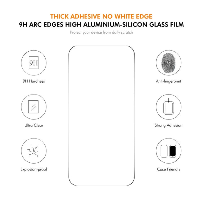 ENKAY HAT PRINCE For iPhone 17 Pro Magnetic Case PC Clear Phone Cover with 9H Screen Protector + Aluminium Alloy Camera Lens Protector Compatible with MagSafe - Orange - 7