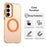 ENKAY HAT PRINCE Magnetic Case For Samsung Galaxy S25+  /  S24+ PC Clear Phone Cover with 0.18mm High Aluminium-silicon Glass Film + Aluminium Alloy Camera Lens Protector - Orange - 2