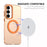 ENKAY HAT PRINCE Magnetic Case For Samsung Galaxy S25+  /  S24+ PC Clear Phone Cover with 0.18mm High Aluminium-silicon Glass Film + Aluminium Alloy Camera Lens Protector - Orange - 3