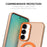 ENKAY HAT PRINCE Magnetic Case For Samsung Galaxy S25+  /  S24+ PC Clear Phone Cover with 0.18mm High Aluminium-silicon Glass Film + Aluminium Alloy Camera Lens Protector - Orange - 4