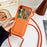 For iPhone 18 Pro Max / 17 Pro Max Liquid Silicone Card Slot Cover Anti Scratch Protection Phone Case with Strap - Orange - 2