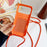 For iPhone 18 Pro Max / 17 Pro Max Liquid Silicone Card Slot Cover Anti Scratch Protection Phone Case with Strap - Orange - 3