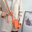 For iPhone 18 Pro Max / 17 Pro Max Liquid Silicone Card Slot Cover Anti Scratch Protection Phone Case with Strap - Orange - 5