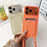 For iPhone 18 Pro Max / 17 Pro Max Case Liquid Silicone Card Holder Protective Phone Cover with Adjustable Crossbody Strap - Orange - 2