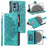 For Nokia X30 5G Mandala Flower Imprinted PU Leather Case Magnetic Clasp Multi Card Slot Protective Cover with Zippered Wallet and Wrist Strap - Green - 1