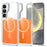 For Samsung Galaxy S26 Magnetic Case TPU Acrylic Phone Back Cover - Orange - 1