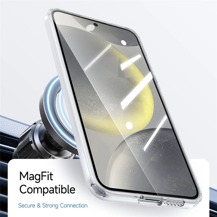 For Samsung Galaxy S26 Magnetic Case TPU Acrylic Phone Back Cover - Orange - 3