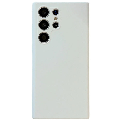 For Samsung Galaxy S26 Ultra Cell Phone Case Liquid Silicone Dropproof Cover - White - 1