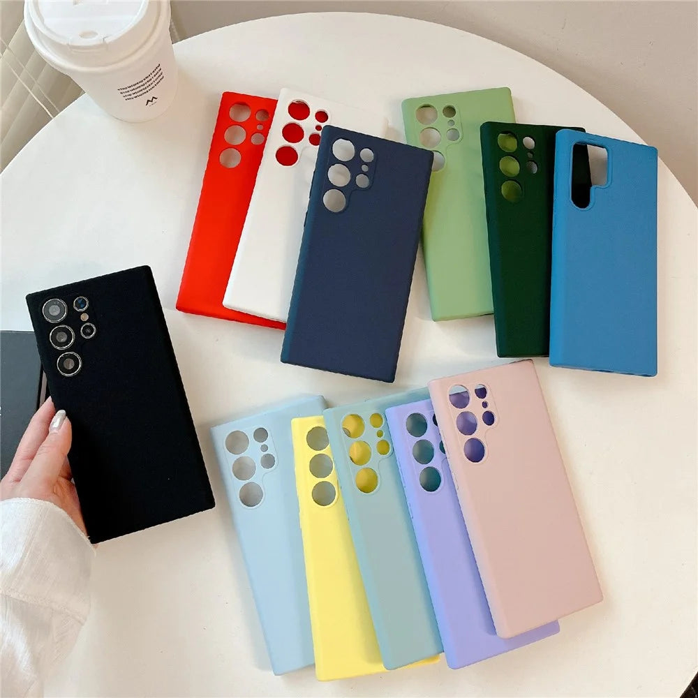For Samsung Galaxy S26 Ultra Cell Phone Case Liquid Silicone Dropproof Cover - White - 7