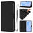 For Samsung Galaxy A57 5G Case Solid Color Wallet Leather Phone Cover with Strap - Black - 4