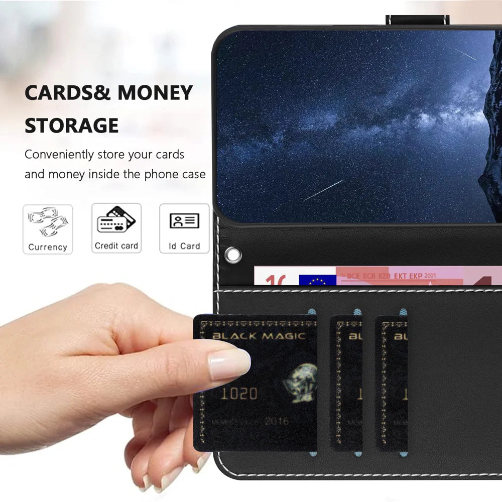 For Samsung Galaxy S26 Phone Cases Wallet Stand Color Splicing Leather Cover with Magnetic Clasp - Black - 2