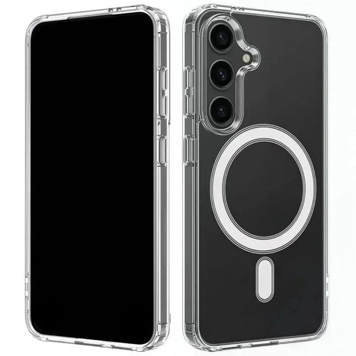 WANLONFENG For Samsung Galaxy A57 5G Magnetic Case  LM1 Series Phone Cover with 2Pcs Screen Films (Big Lens Hole) - Transparent - 2