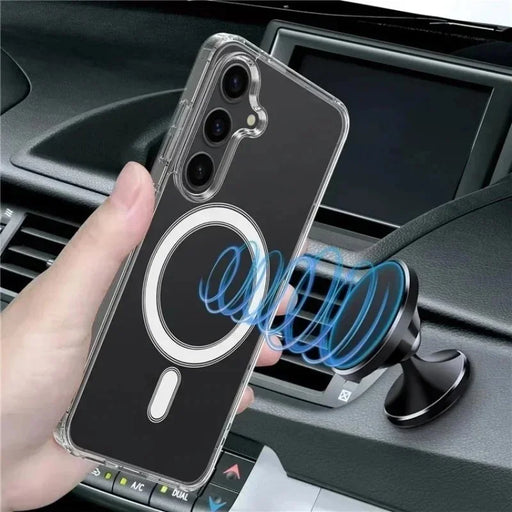 WANLONFENG For Samsung Galaxy A57 5G Magnetic Case  LM2 Series Phone Cover (Big Lens Hole) - Transparent - 2