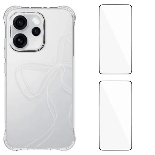 WANLONFENG For Oppo Reno15 5G (China) / Oppo Reno15 Pro 5G (Global) TPU Case  WL2 Series 2.0mm Phone Cover with 2Pcs Tempered Glass Films - Transparent - 1