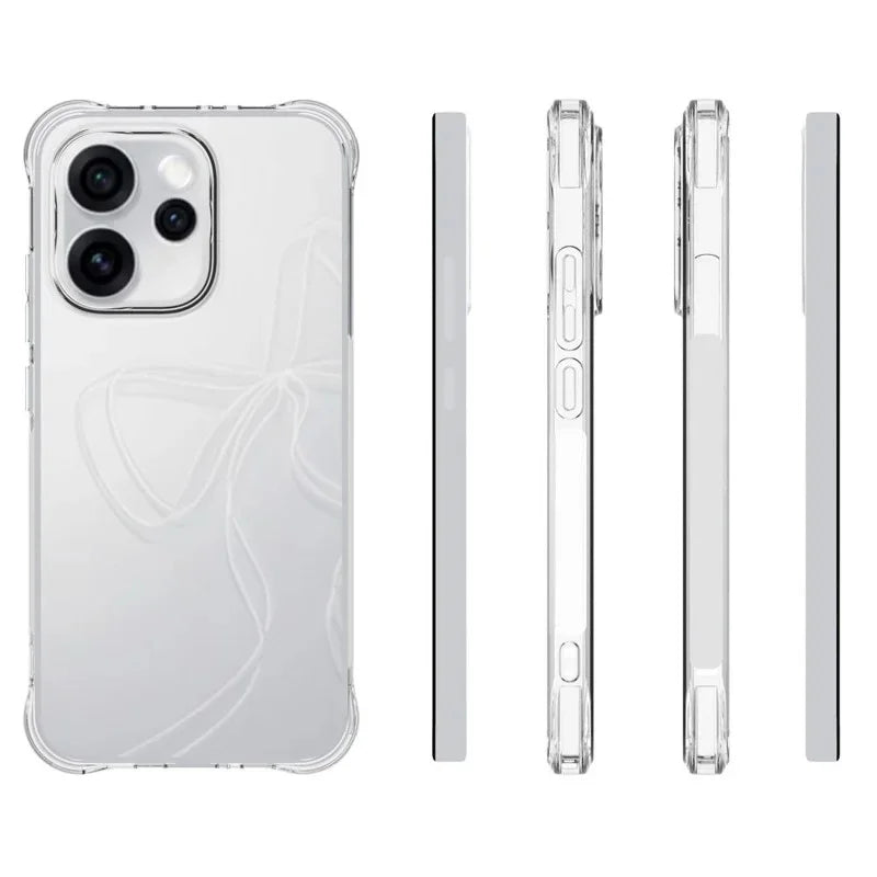 WANLONFENG For Oppo Reno15 5G (China) / Oppo Reno15 Pro 5G (Global) TPU Case  WL2 Series 2.0mm Phone Cover with 2Pcs Tempered Glass Films - Transparent - 6