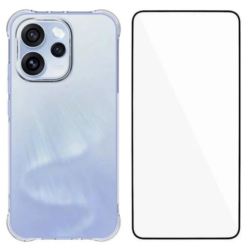 WANLONFENG For Oppo Reno15 Pro 5G (China) / Oppo Reno15 Pro Max 5G (Global) Case  WL Series 2.0mm TPU Phone Cover with Tempered Glass Film - Transparent - 1