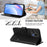 For Nothing Phone (3a) Lite 5G Wallet Case RFID Blocking Calf Texture Leather Stand Phone Cover with Strap - Black - 4