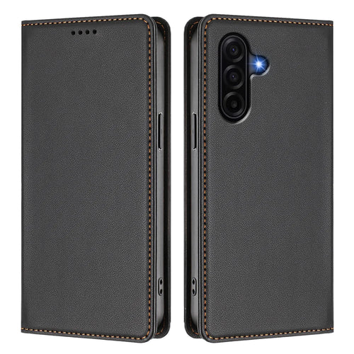 For Samsung Galaxy A37 5G / A36 5G / A56 5G Leather Wallet Case Magnetic Closure RFID Blocking Phone Cover - Black - 1