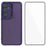 WANLONFENG For Samsung Galaxy S26 TPU Case  DKSM Series Electroplated Frame Back Cover with Tempered Glass - Purple - 1