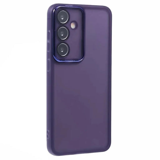 WANLONFENG For Samsung Galaxy S26 TPU Case  DKSM Series Electroplated Frame Back Cover with Tempered Glass - Purple - 2