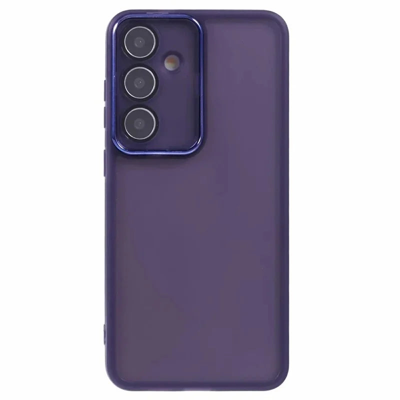 WANLONFENG For Samsung Galaxy S26+ TPU Case  DKSM Series Electroplated Frame Back Cover with Tempered Glass - Purple - 4