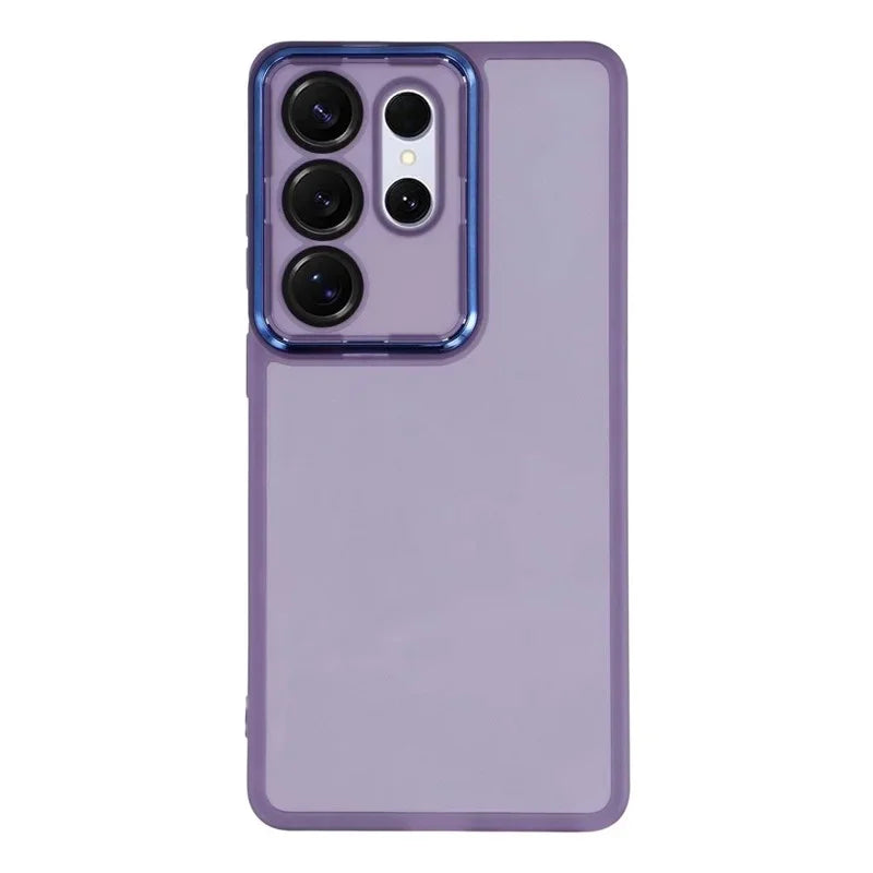 WANLONFENG For Samsung Galaxy S26 Ultra TPU Case  DKSM Series Electroplated Frame Back Cover with Tempered Glass - Purple - 2