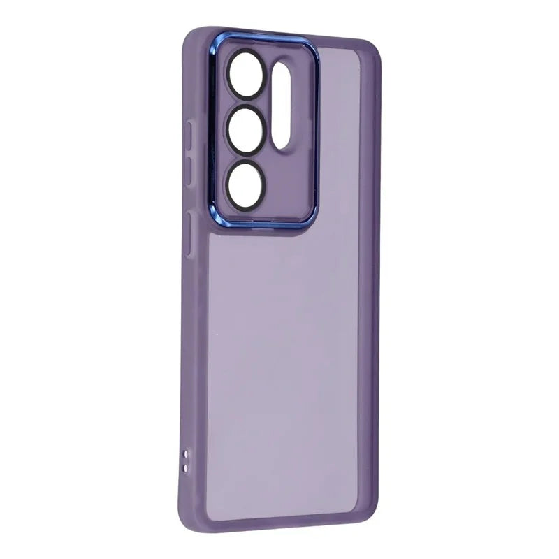 WANLONFENG For Samsung Galaxy S26 Ultra TPU Case  DKSM Series Electroplated Frame Back Cover with Tempered Glass - Purple - 3