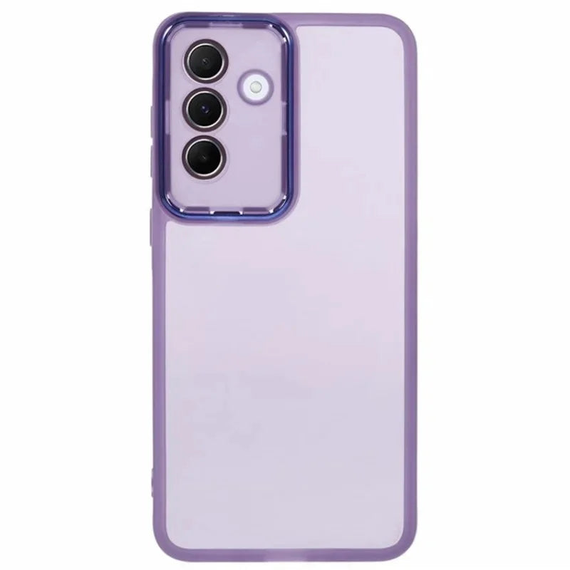 WANLONFENG For Samsung Galaxy A17 4G / Galaxy A17 5G TPU Case  DKSM Series Electroplated Frame Back Cover with Tempered Glass - Purple - 2