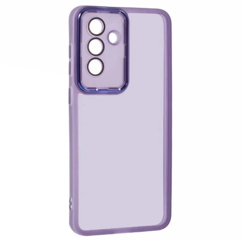 WANLONFENG For Samsung Galaxy A17 4G / Galaxy A17 5G TPU Case  DKSM Series Electroplated Frame Back Cover with Tempered Glass - Purple - 4