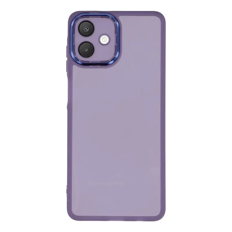 WANLONFENG For Samsung Galaxy A08 4G / A07 4G TPU Case  DKSM Series Electroplated Frame Back Cover with Tempered Glass - Purple - 2