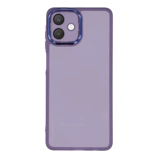 WANLONFENG For Samsung Galaxy A08 4G / A07 4G TPU Case  DKSM Series Electroplated Frame Back Cover with Tempered Glass - Purple - 2