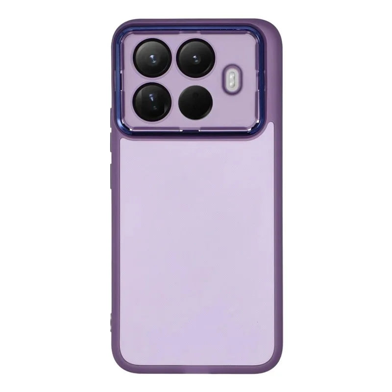 WANLONFENG For Xiaomi 15T Pro TPU Case  DKSM Series Electroplated Frame Back Cover with Tempered Glass - Purple - 2